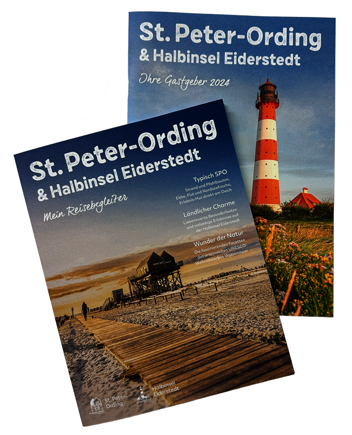 Cover of the brochure "Travel Guide to St. Peter-Ording and Eiderstedt"