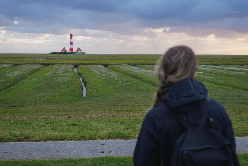 Ausblick auf den Leuchtturm Westerhever