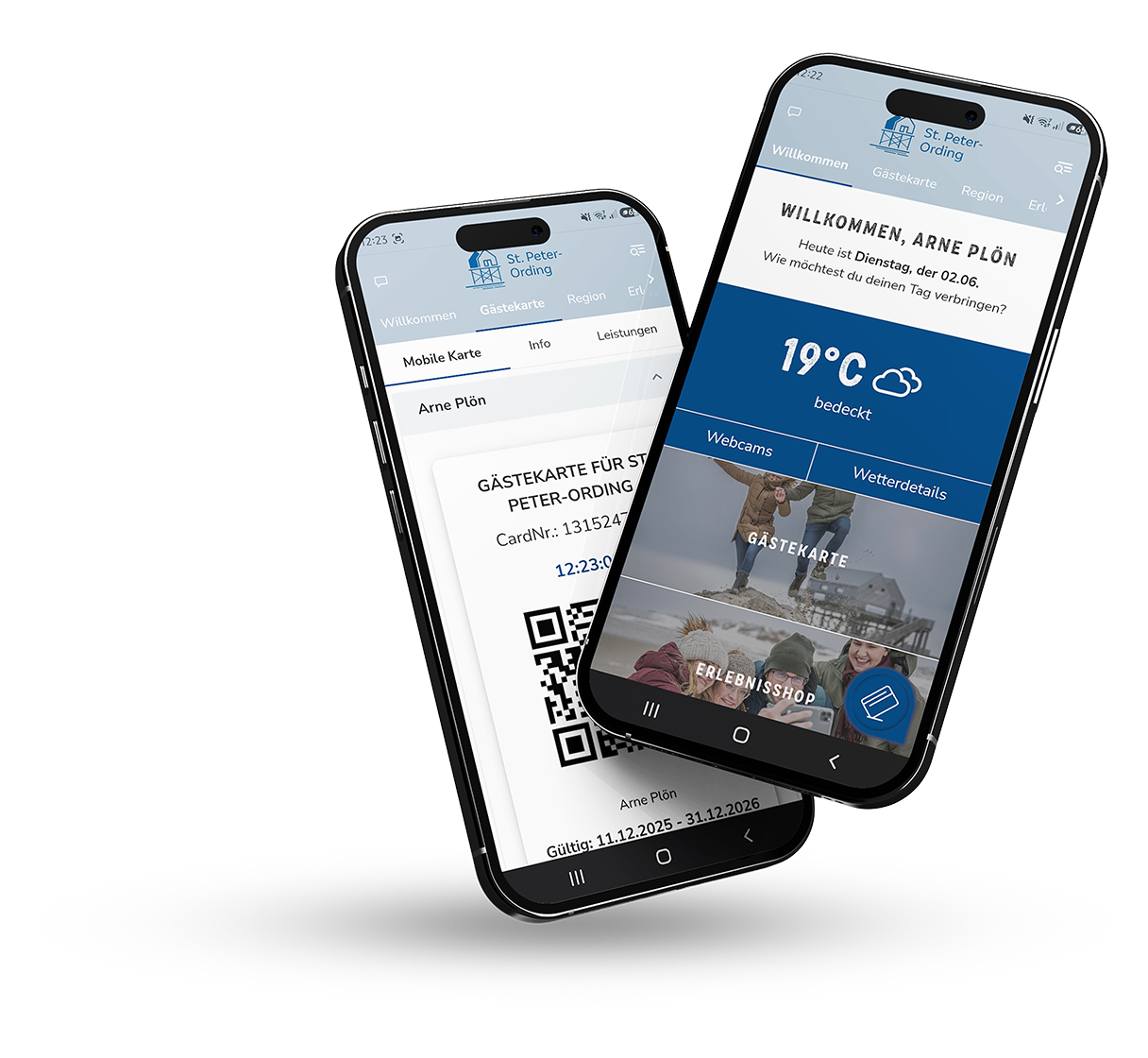 Mock Up von einem Handy mit dem digitalen Reiseführer